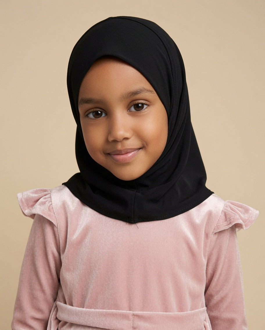 Midnight Black Kids Hijab – Fatma Veil Collection