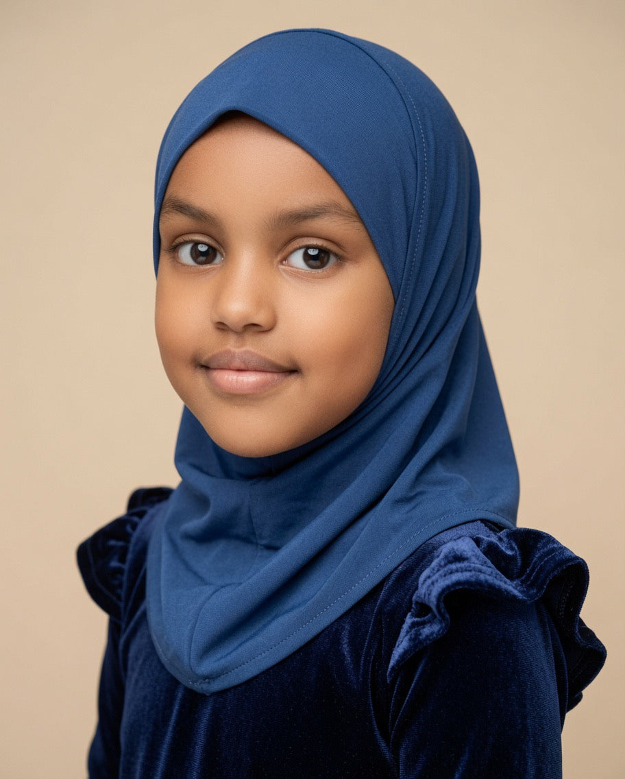 Fatma Veil Collection – Sapphire Blue Hijab for kids