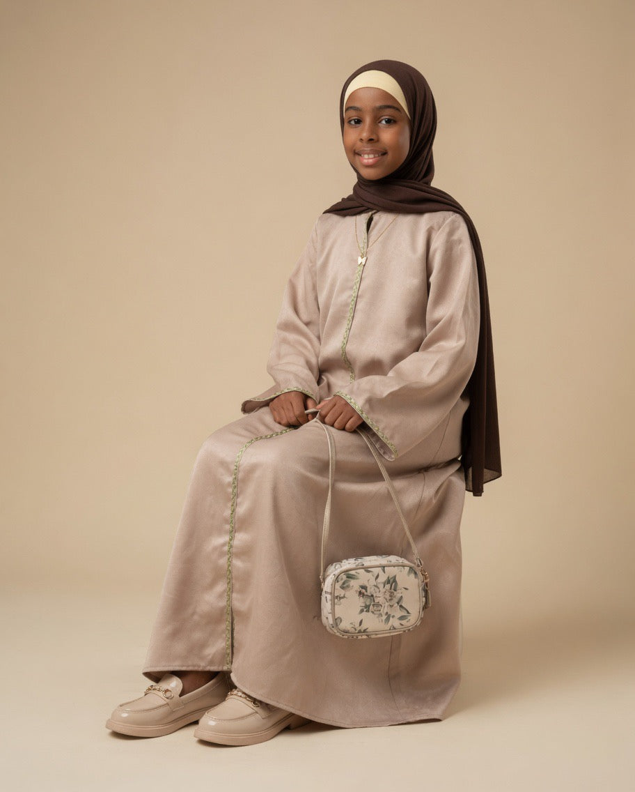 Tasniim Mocha Abaya