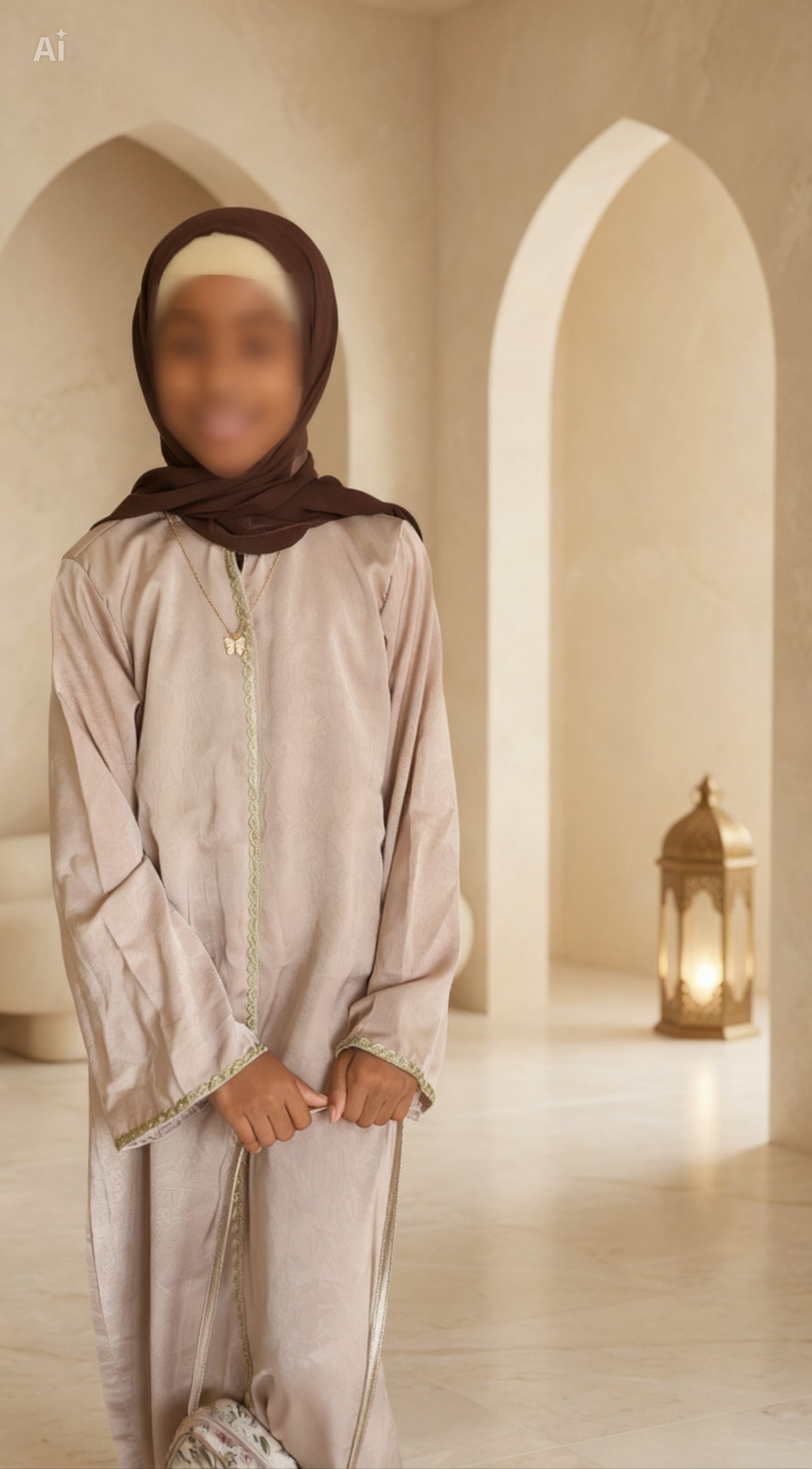 Tasniim Mocha Abaya