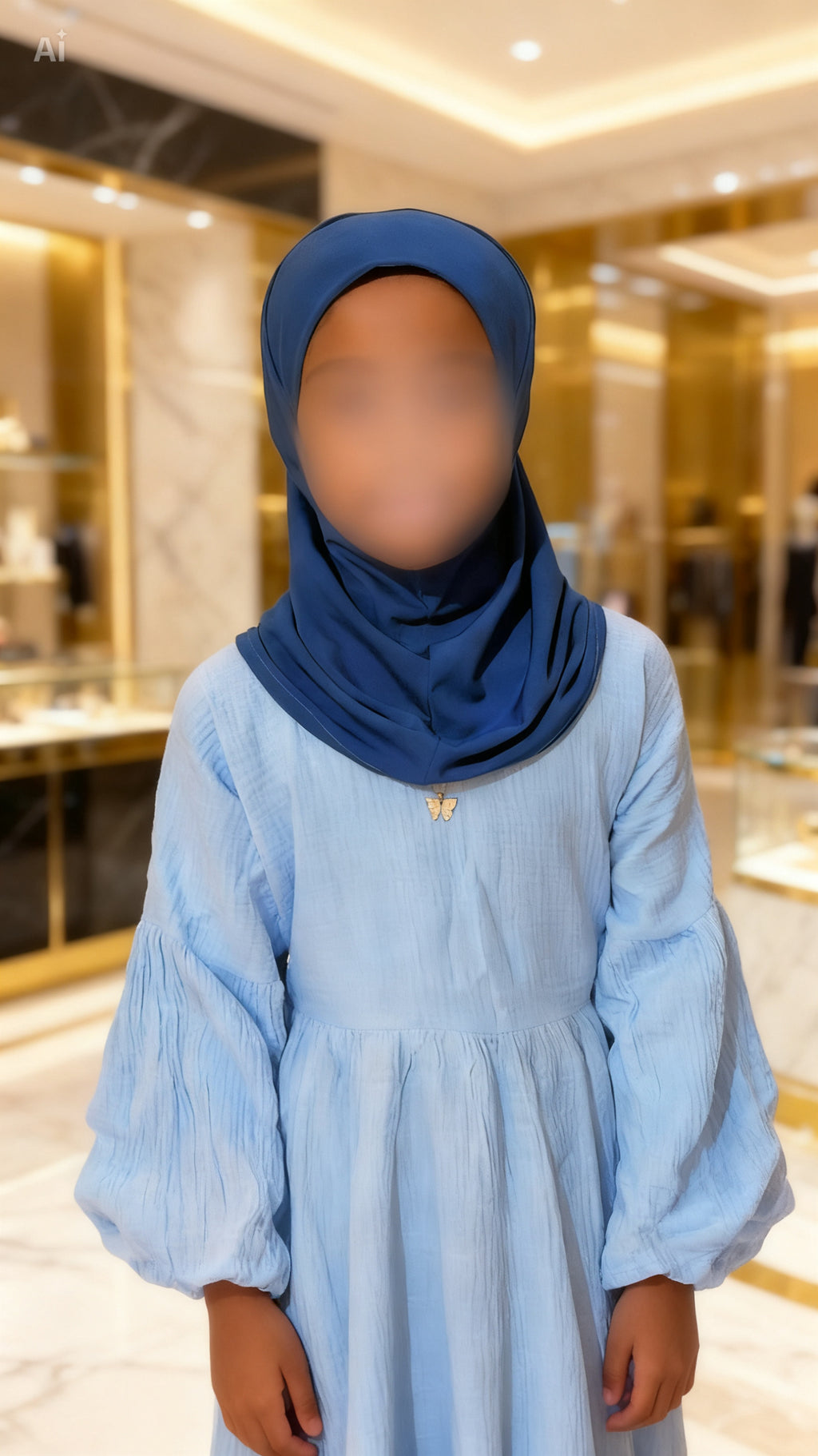 Fatma Veil Collection – Sapphire Blue Hijab for kids