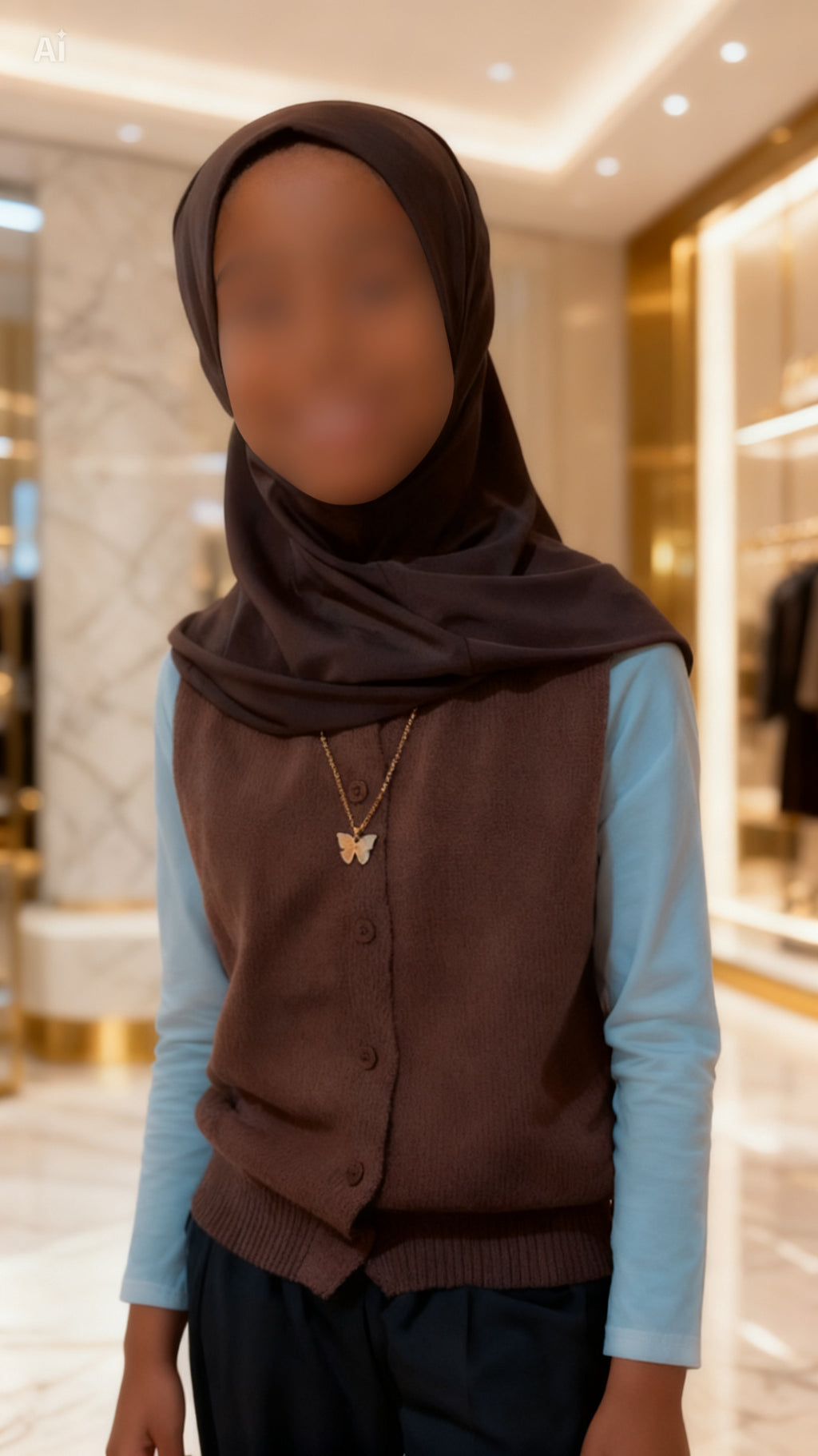 Fatma Veil Collection – Mocha Elegance Hijab