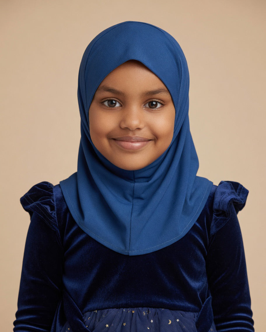 Fatma Veil Collection – Sapphire Blue Hijab for kids
