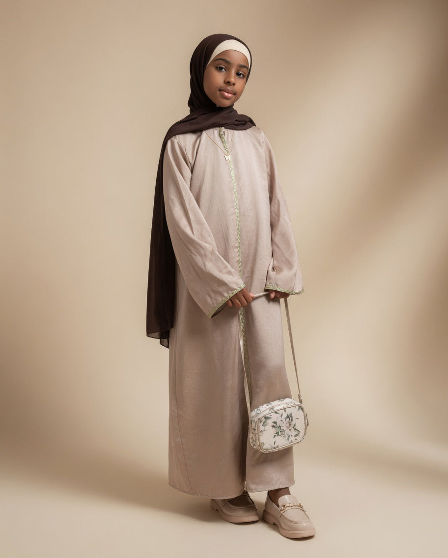 Tasniim Mocha Abaya