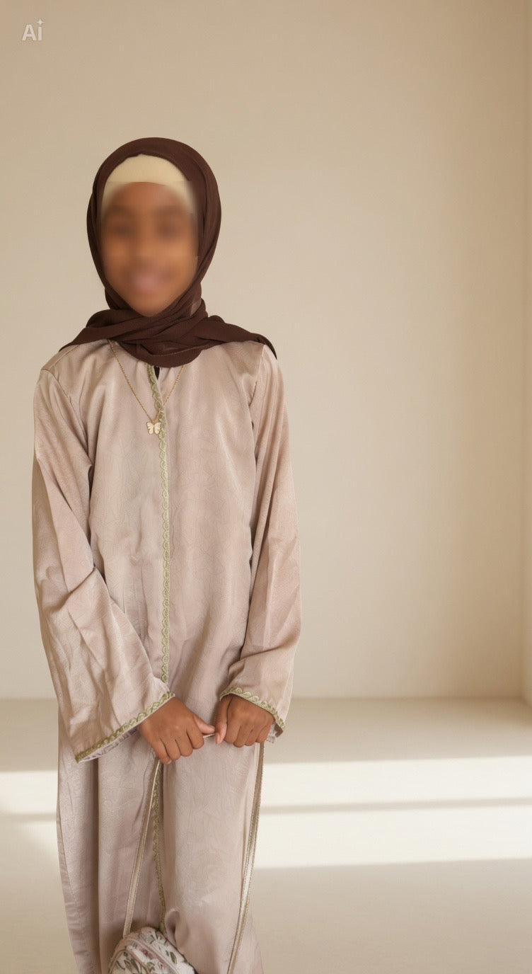 Tasniim Mocha Abaya