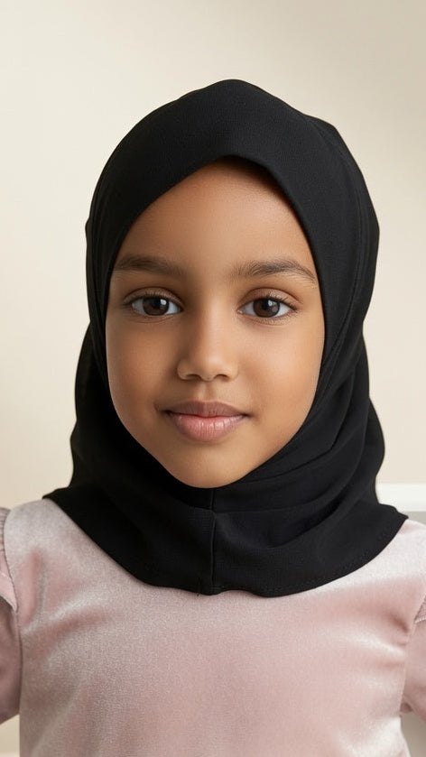 Midnight Black Kids Hijab – Fatma Veil Collection